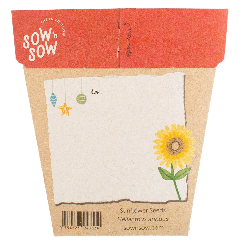 Christmas Sunflower Gift of Seeds - Image 2